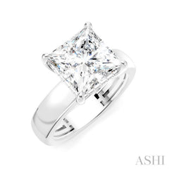 1/8 Ctw Princess Shape Round Cut Diamond Semi-Mount Engagement Ring in 14K White Gold