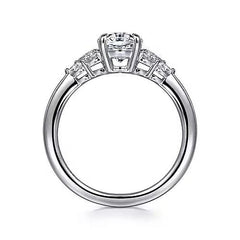 14K 0.30ct-Diamond 2.56CZ Semi-Mount