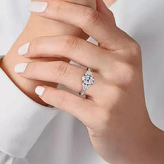 14K 0.30ct-Diamond 2.56CZ Semi-Mount