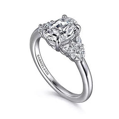 14K 0.30ct-Diamond 2.56CZ Semi-Mount