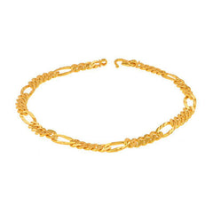 21k 5mm-6" Figaro ID Bracelet