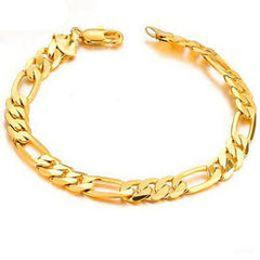 21k 5mm-6" Figaro ID Bracelet
