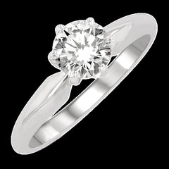 14K 0.75ct Diamond Solitaire Round-Ring