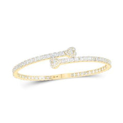 10K 2.60ct Diamond Bangle Bracelet