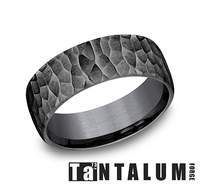 Tantalum Hammered 8mm-Size-10 Wedding Band