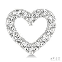 10K 0.10ct Diamond Petite-Heart Earrings
