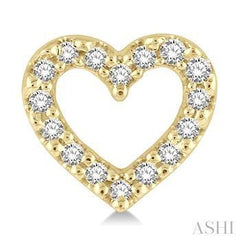10K 0.10ct Diamond Petite-Heart Earrings