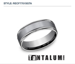 Tantalum Grey High-Polished Wedding Band
