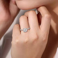 14K 0.51ct-Diamond 3.57CZ Semi-Mount
