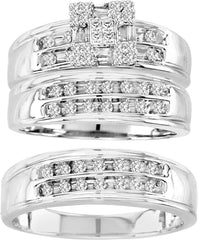 10K 2.50CT DIAMOND TRIO RING
