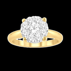 14K 0.75ct Diamond Cluster LoveBright-Ring