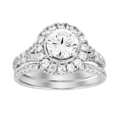 14K 1.20ct Dia Cluster Ring-Set