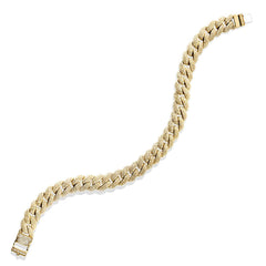 14k 1.00ct Diamond Miami-Cuban-Link Bracelet