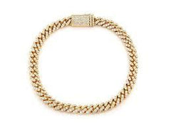 14k 1.00ct Diamond Miami-Cuban-Link Bracelet