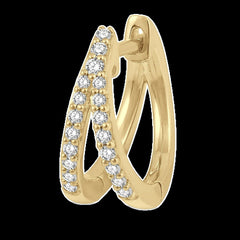 10K 0.20ct Diamond Hoop Earrings