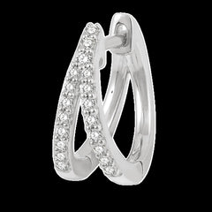 10K 0.20ct Diamond Hoop Earrings