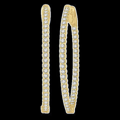 14K 1.50ct Diamond Hoop Earrings
