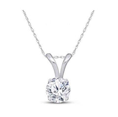 10K 0.33ct Diamond Solitaire Pendant