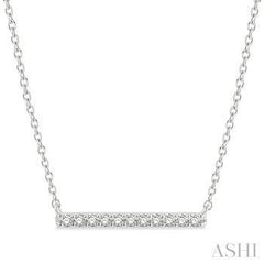 10K 0.12Ct Diamond Bar Petite-Necklace