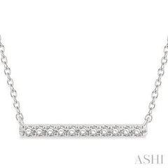 10K 0.12Ct Diamond Bar Petite-Necklace