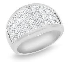 10K 2.50Ct Diamond Invisible-set Wedding-Band