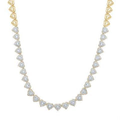 10K 4.25CT 17" NAT DIAMOND HEART NECKLACE