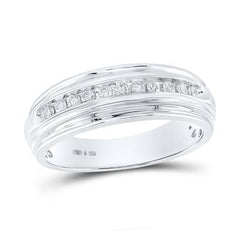 14K 0.25ct Diamond Channel-Set Wedding-Band