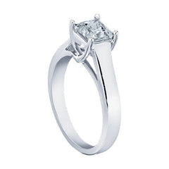 14K 0.75ct Diamond Princess-Cut Solitaire-Ring