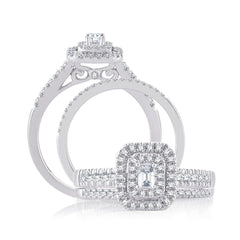 14K 1.00ct Diamond Cluster Ring