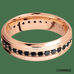 14K Rose Gold with Satin , Polish Finish