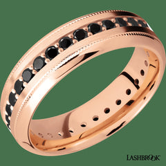 14K Rose Gold with Satin , Polish Finish