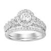 10K .75CT-Diamond Round-Cluster Bridal-Set