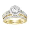 10K .75CT-Diamond Round-Cluster Bridal-Set