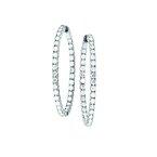 14K 1.60ct Diamond Hoop Earrings
