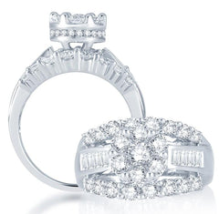 14K 2.00ct Diamond Cluster Ring