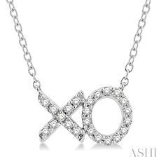 10k .15ct-Diamond Petite XO Necklace