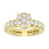 14K 3.95ct Diamond Cluster Ring