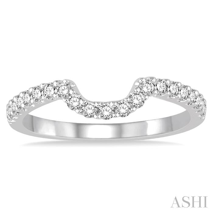 1/3 Ctw Round Cut Diamond Wedding band in 14K White Gold