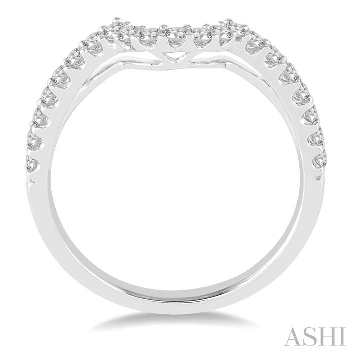1/3 Ctw Round Cut Diamond Wedding band in 14K White Gold
