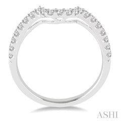 1/3 Ctw Round Cut Diamond Wedding band in 14K White Gold