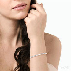 925 0.15CT Diamond Puff Heart Bracelet