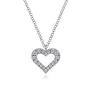 14K 0.13ct Diamond Cluster-Heart Pendant