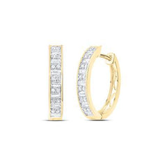14K 0.50ct Diamond Hoop Earrings