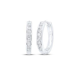 14K 0.50ct Diamond Hoop Earrings