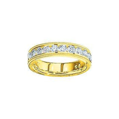 14K 0.33ct Diamond Pave-set Wedding-Band