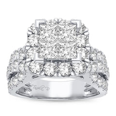 14K 2.62ct Diamond Cluster Ring
