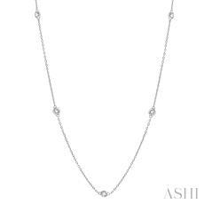 14k 0.50ct-Diamond Petite Station Necklace