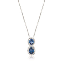 14K .18CT-Diamond .91ct-Sapphire LeVian Pendant