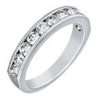 14K 0.10ct Diamond Pave-Set Wedding-band