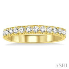 14K 0.50Ct Diamond Pave Wedding-Band
